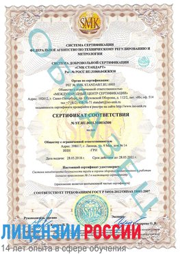 Образец сертификата соответствия Петрозаводск Сертификат OHSAS 18001